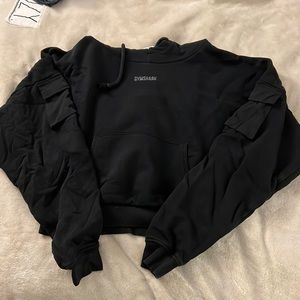 Gymshark black cropped hoodie size medium